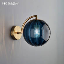 Colorful Glass G9 LED Wall Light Bedroom Bedside Parlor Wall Lamp Bathroom Corridor Wall Sconce Gold Metal Nordic Lamp Loft Deco 2024 - buy cheap
