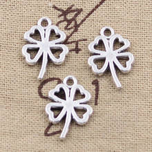 30pcs Charms Lucky Irish Four Leaf Clover 18x12mm Antique Silver Color Pendants DIY Making Findings Handmade Tibetan Jewelry 2024 - buy cheap