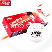 DHS 3-star D40 + pelotas de tenis de mesa 3 star, nuevo material cosido de plástico ABS, pelota de ping pong poly 2024 - compra barato