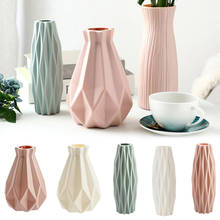 Nordic Style imitation ceramic Plastic flower pot Plastic Origami Plastic  Flower Vase For Study Room  Hallway Wedding Decor 2024 - buy cheap