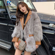 Winter Women Faux Fox Fur Coat High quality Luxury Fashion Fur Coat Thick Warm Overcoat Female Elegant Fur Jacket Plush Coats 2024 - buy cheap