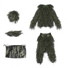 5Pcs/Set 3D Unisex Camouflage Suits Woodland Clothes Ghillie Suit For Hunting Army Military Tactical Set Kits 2024 - buy cheap