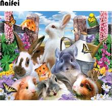 Diamond painting rabbit Cross Stitch Kits Wall Sticker 5d Diamond Embroidery Animal Picture Of Rhinestones Needlework 2024 - buy cheap