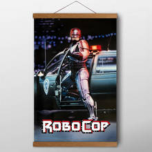 De madera maciza pergaminos pinturas RoboCop (1987) carteles de película y las huellas de paño de la lona arte de la pared para decoración para sala de estar 2024 - compra barato