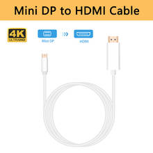 Мини-Кабель DP-HDMI 4K папа-папа адаптер Mini DisplayPort для Macbook Pro Air проектор ноутбук монитор камера проектор 2024 - купить недорого