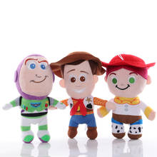 3pcs/set 25CM Disney Pixar Toy Story Woody Buzz Lightyear plush toy animal soft doll toy movie surrounding children gifts 2024 - buy cheap