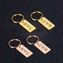 Personalized Couple Name Keychain Engraved Name Love Keyring Gift for Couples Girlfriend Boyfriends Key Chain Gift for Husband 2024 - buy cheap