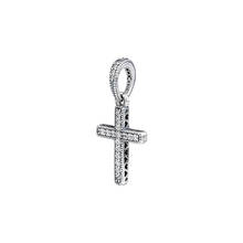 Classic Cross Pendant Clear CZ Beads For Original 925 Silver Bracelets Silver Beads For Jewelry Making Female DIY Charms 2024 - buy cheap