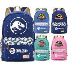 Mochila escolar F3302 con dibujo de Parque Jurásico para niños y niñas, bolsa de lona para adolescentes y mujeres 2024 - compra barato