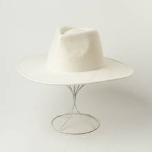 Chapéu tipo fedora, chapéu clássico feminino de lã pura com aba larga para casamentos, festas de igreja, novidades 2024 - compre barato