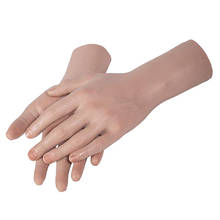 Soft Silicone Tattoo Practice Skin Fake Hands Model Mannequin Men's Fake Hands 2024 - buy cheap