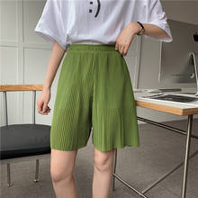 New Harajuku Summer Solid Shorts Women Fashion Elasticity Pleated Loose Casual Short Pants Wide Leg Sweatpants High Waist Shorts 2024 - buy cheap