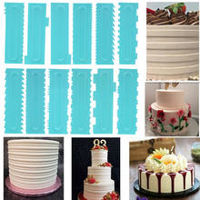 Pente para decoração de bolos, raspador de bolo com borda mais suave, cobertura de pastelaria para decoração, pente, espátulas de fondant, ferramentas de pastelaria, confeitaria 2024 - compre barato