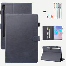 Luxury Case For Samsung Galaxy Tab S6 10.5 T860 SM-T860 SM-T865 2019 10.5" Cover Funda Tablet PU Leather Stand Shell +Film+Pen 2024 - buy cheap