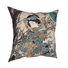 Ukiyo-e Japanese Japan Floral Pillow Cover Home Decorative Cushion Cover Throw Pillow for Home Polyester Double-sided Printing 2024 - buy cheap