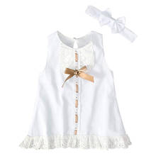 Vestido de princesa infantil feminino sem mangas para bebês, vestido de renda para meninas recém-nascidas, faixa com laço floral e sem manga, tamanhos 70 a 2021, 100 2024 - compre barato