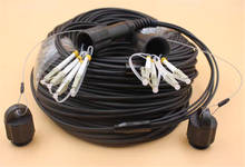Cable de parche de fibra óptica 100mtr, 4 núcleos, blindado, TPU, LC-LC, 5,0mm, resistente al agua, CPRI, multimodo, FTTH, FTTA, jumper, ELINK 2024 - compra barato