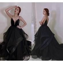 Modest Gothic Black Wedding Dress 2022 robe de mariée Sexy Backless A Line Wedding Gowns Custom Made Formal Women Bridal Dresses 2024 - buy cheap