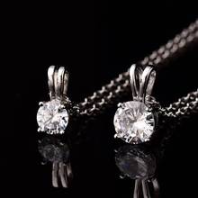 S925 Sterling Silver Necklace for Women 1ct-3ct Moissanite Pendant D Color Four Claws Diamond Classic Fine Jewelry 2024 - buy cheap