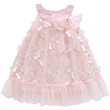 DFXD Toddler Dress New Arrival 2020 Summer Sling Butterfly Dress Fashion Lace Yarn Princess Dress For 2-7T Vestidoes Pink/White 2024 - buy cheap