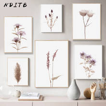 Flores planta arte da parede pintura em tela nordic decoração cartaz botânico impressão estilo escandinavo imagem sala de estar decoração 2024 - compre barato