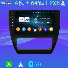 10.1'' PX6 4+64G GPS Navigation For Volkswagen VW Sagitar Jetta Bora 2012-2018 AT Bluetooth 5.0 4G LTE Android 10 Radio DAB DSP 2024 - buy cheap