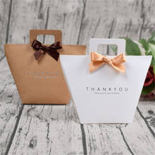 10pcs Portable Kraft Paper Gift Box"Thank You" Wedding Gift Boxes Paper Cake Box Baby Shower Favor Boxes Candy Box With Ribbon 2024 - buy cheap