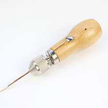 Резьба цепочки из воска деревянная ручка шило для шитья швейная кожа Брезентовая палатка швейный инструмент для вышивки DIY ручной работы кожаные инструменты 2024 - купить недорого