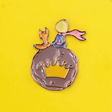 Broche esmaltado de little prince, broche para roupas, emblema de metal de desenho animado, mochila anime, bolsa de lapela, crachá, presente de joia 2024 - compre barato