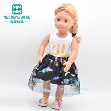 Roupas de bonecas para boneca americana 45cm vestido de penas saia de anjo 2024 - compre barato
