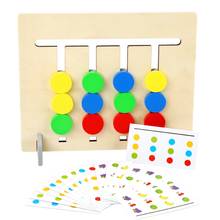 Montessori Toy Colors and Fruits Double Sided Matching Game Logical Reasoning Training Kids Educational Toys Children Wo 2024 - buy cheap