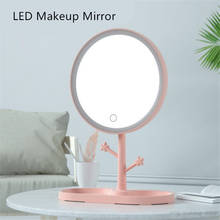 Espelho de maquiagem com carregador usb, lâmpada de maquiagem com luz, espelho rotativo de mesa, cosméticos, dropshipping 30 # 2024 - compre barato