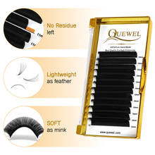 Quewel Easy Fanning Bloom Eyelashes Austomatic Flowering Volume Eyelash Extension Faux Mink Individual Lashes Thick Natural 2024 - купить недорого