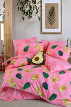 2021 duvet cover Set 3-in-1 Avocado Pink 100 Cotton Single Avacado Duvet cover set Teenage Child Duvet Cover Bed Sheets Pillow Case 2024 - buy cheap