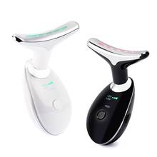 EMS Neck Face Lifting Massager Remove Double Chin Neck Device Heating Therapy Neck Wrinkle Removal Skin Tightening Beauty Care 2024 - buy cheap