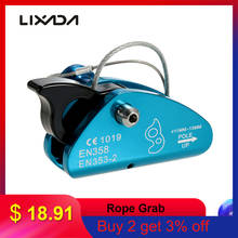 Lixada-agarre de cuerda para escalada en roca, protección contra caídas, rescate, de aluminio con pasador tensado de resorte, fácil instalación 2024 - compra barato