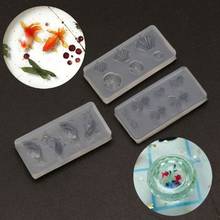 3Pcs/set Mini Size Goldfish Lotus Leaf Earrings Water Dag DIY Resin Jewelry Mold Kit 2024 - buy cheap