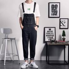 Men's Jean Overalls Men Suspenders Pants Male Black Jeans Jumpsuit Navy Blue Casual Streetwear Jeans Trousers 2024 - buy cheap