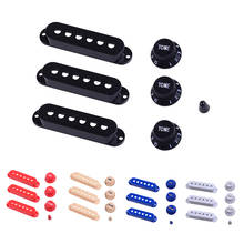 Tooyful 1 Set Plastic Single Coil Pickup Covers + Volume Tone Crontrol Knob + Switch Tip for Electric Guitar Replacement Parts 2024 - buy cheap