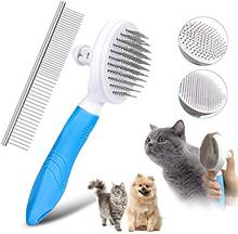 Cepillo de pelo para perros y gatos, herramienta para quitar el pelo, rebanador, autolimpieza, belleza, suministros para mascotas 2024 - compra barato