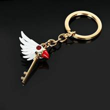 Anime Card Captor Sakura Athemis card girl Necklace star Bird Head pendant keychain keyrings chain Jewelry for gift 2024 - buy cheap