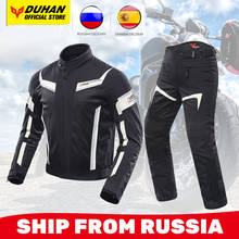 DUHAN Motorcycle Jacket + Motorcycle Pants Breathable Racing Breathable Moto Riding Jackets Motorcycle Clothing Protective Gear 2024 - buy cheap