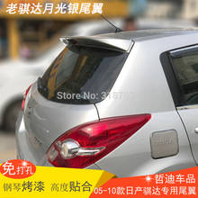For Nissan Tiida Spoiler 2006-2010 ABS Plastic Rear Roof Spoiler Wing Trunk Lip Boot Cover Car Styling 2024 - buy cheap