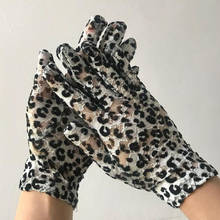 Summer Women's Lace Sunscreen Gloves Female Thin Sexy Leopard Ceremonia Gloves Breathable Elastic Cycling Driving Gloves E92 2024 - buy cheap
