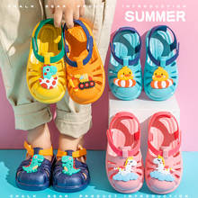 Children's Sandals for Boys Girls 2021 Summer New Cute Cartoon Unicorn Dinosaur Car Boys' Platform Sandals Jelly Shoes 2024 - buy cheap