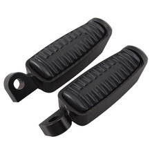 Par footpegs preto pé peg motocicleta pedal apto para harley sportster xl 883 xl1200 48 72 masculino montar-estilo moto apoio para os pés 2024 - compre barato