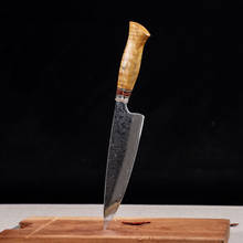 Faca de corte doméstica de aço damasco, faca longquan ghost, feito à mão, faca de corte forjada à mão, borda durável 2024 - compre barato