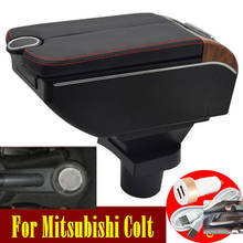 For Mitsubishi Colt Armrest box Double doors open 7USB Centre Console Storage Box Arm Rest 2024 - buy cheap
