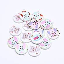 20pcs 30mm Mix Owl Wooden Large Buttons 4 Holes Baby Sewing Cartoon Button Scrapbook Embellishments 2024 - buy cheap