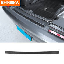 Shineka capa protetora de fibra de carbono para para-choque traseiro, acessórios de cobertura para dodge challenger 2015-2019 2024 - compre barato